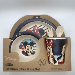 Disney Mickey & Minnie Kids 5pc Bamboo Dish set